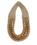 Faceted Gemstone Necklace  Brown (LH)