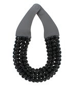 Faceted Gemstone Necklace Black (LH)