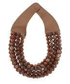 Faceted Gemstone Necklace Tortoise (LH)