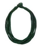 Multi Layered Rope Necklace Dark Green (LH)