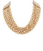 Multi Chain Magnetic Strap Necklace Gold (LH)