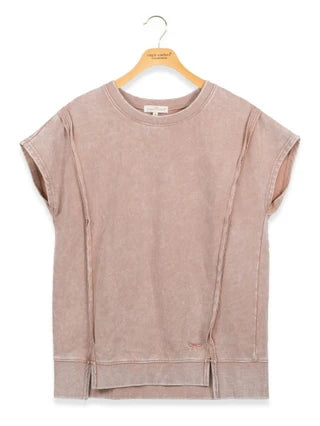 Simply Southern-Modal Jersey Tee & Mineral Wash Pant Set-Fawn