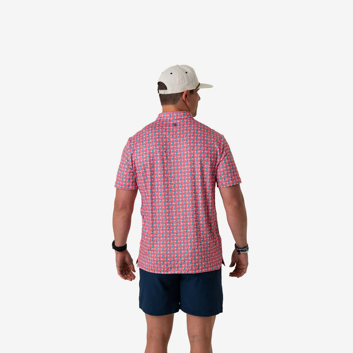 Burlebo-Performance Polo - American Flag Print
