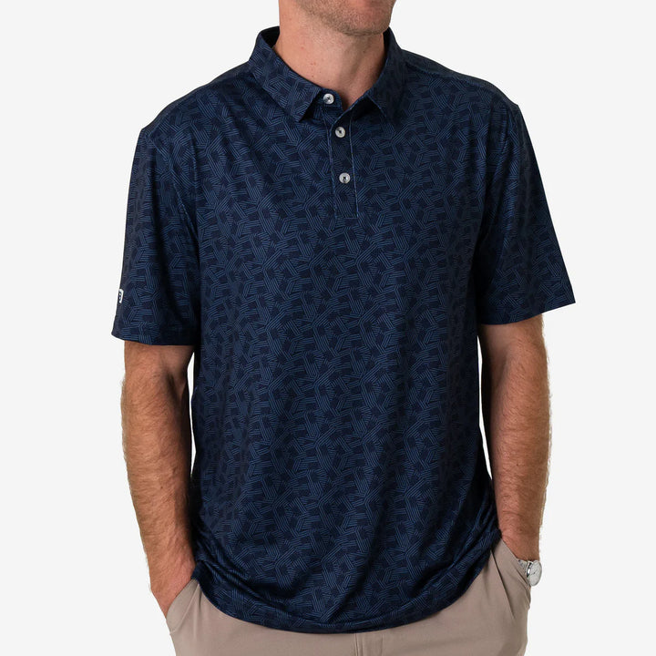 Burlebo-Performance Polo - Stars and Stripes - Navy