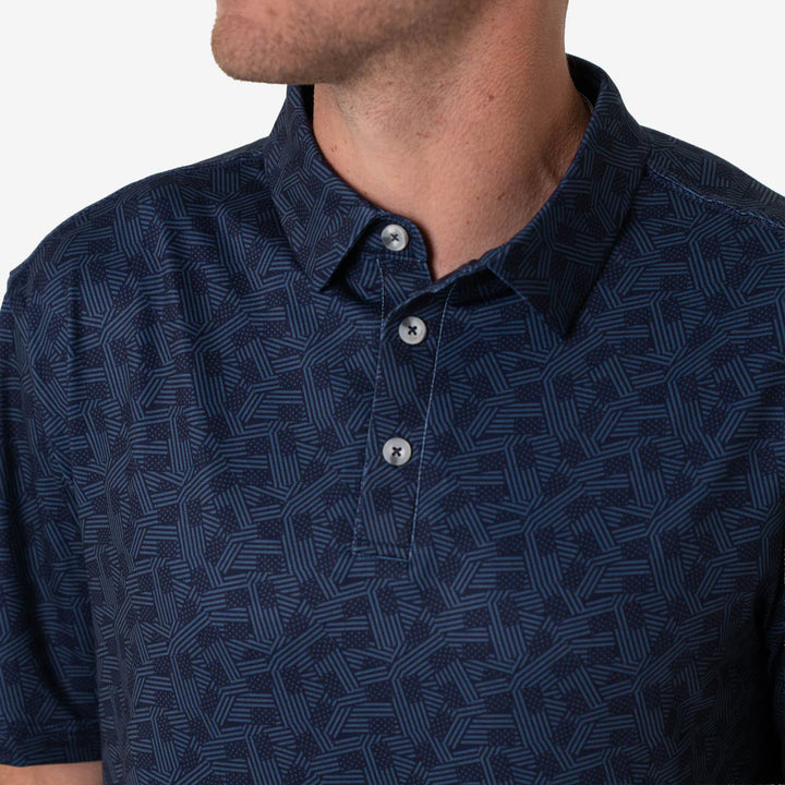 Burlebo-Performance Polo - Stars and Stripes - Navy