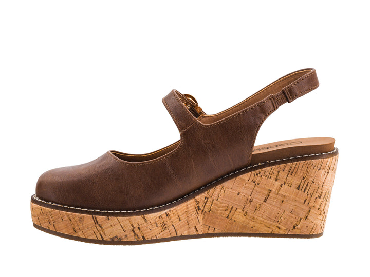 Corkys-Pity Party Platform Wedge-Cognac