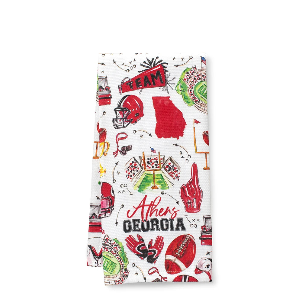 Swig TAILGATES IN ATHENS Tea Towel (LH)