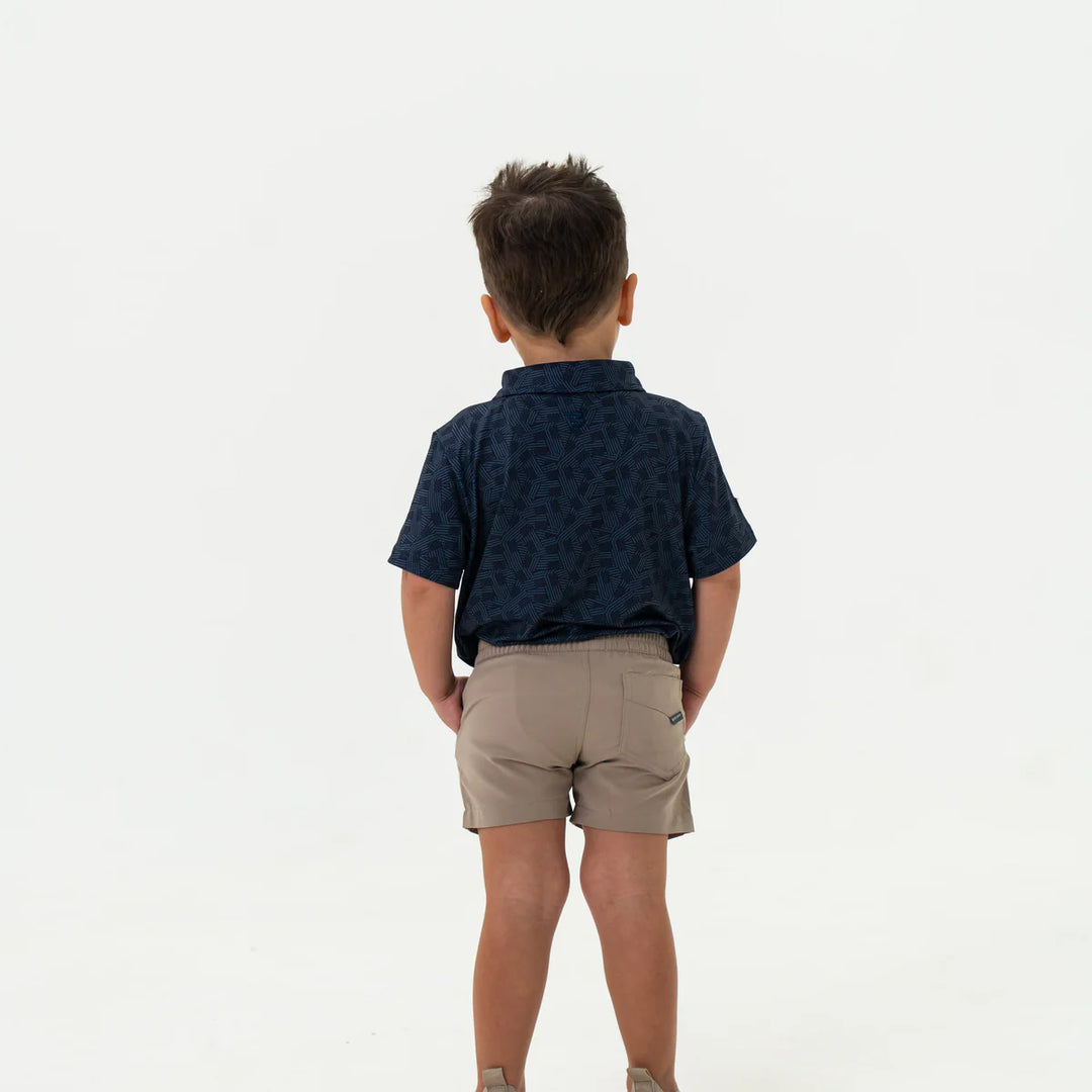 Burlebo-Youth Performance Polo - Stars and Stripes Navy