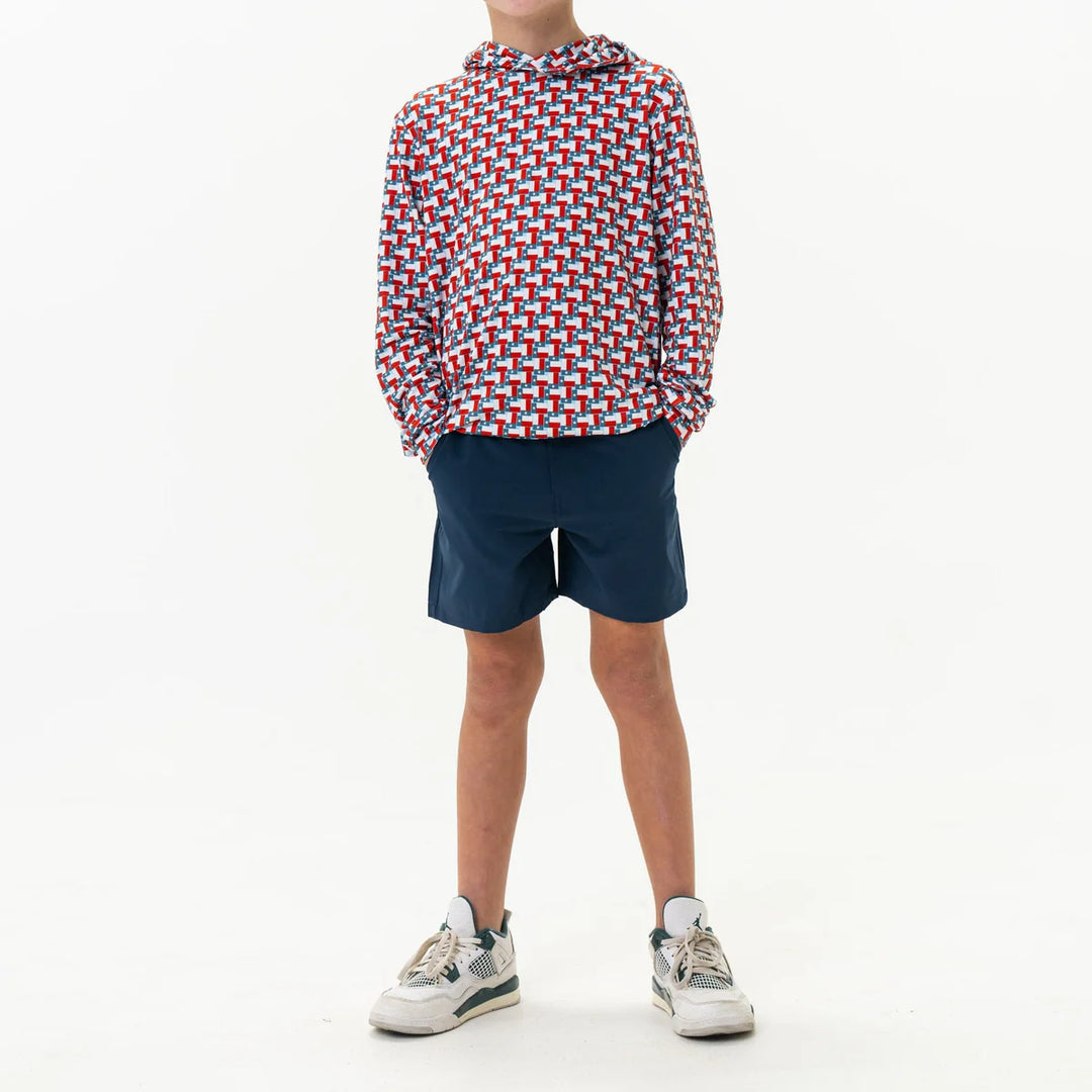 Burlebo-Youth Everyday Short - Deep Water Navy - Mayan Pocket