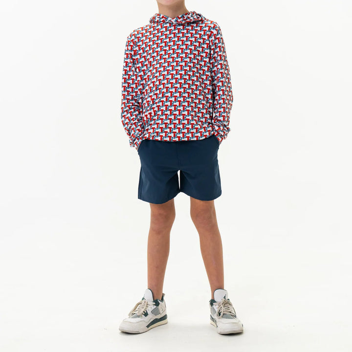 Burlebo-Youth Everyday Short - Deep Water Navy - Mayan Pocket