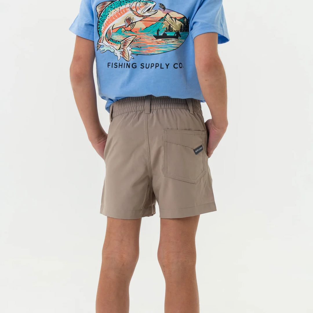 Burlebo-Youth Everyday Short - Cobblestone Khaki - Duck Hunt Pocket