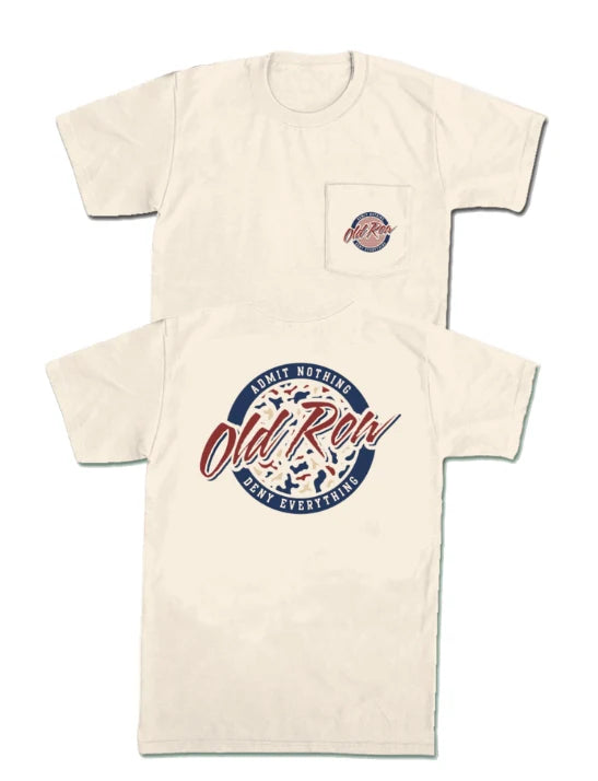 Old Row USA Camo Circle Logo Pocket Tee (Bark)