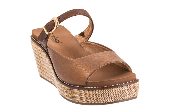 Corkys-Treat Yourself Wedge Shoe-Bronze Combo