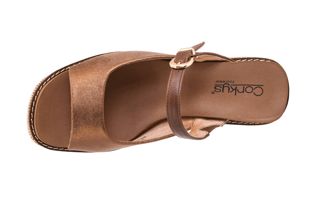 Corkys-Treat Yourself Wedge Shoe-Bronze Combo