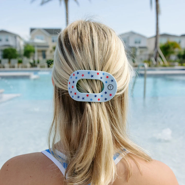 Teleties-United We Sparkle Medium Flat Round Hair Clip