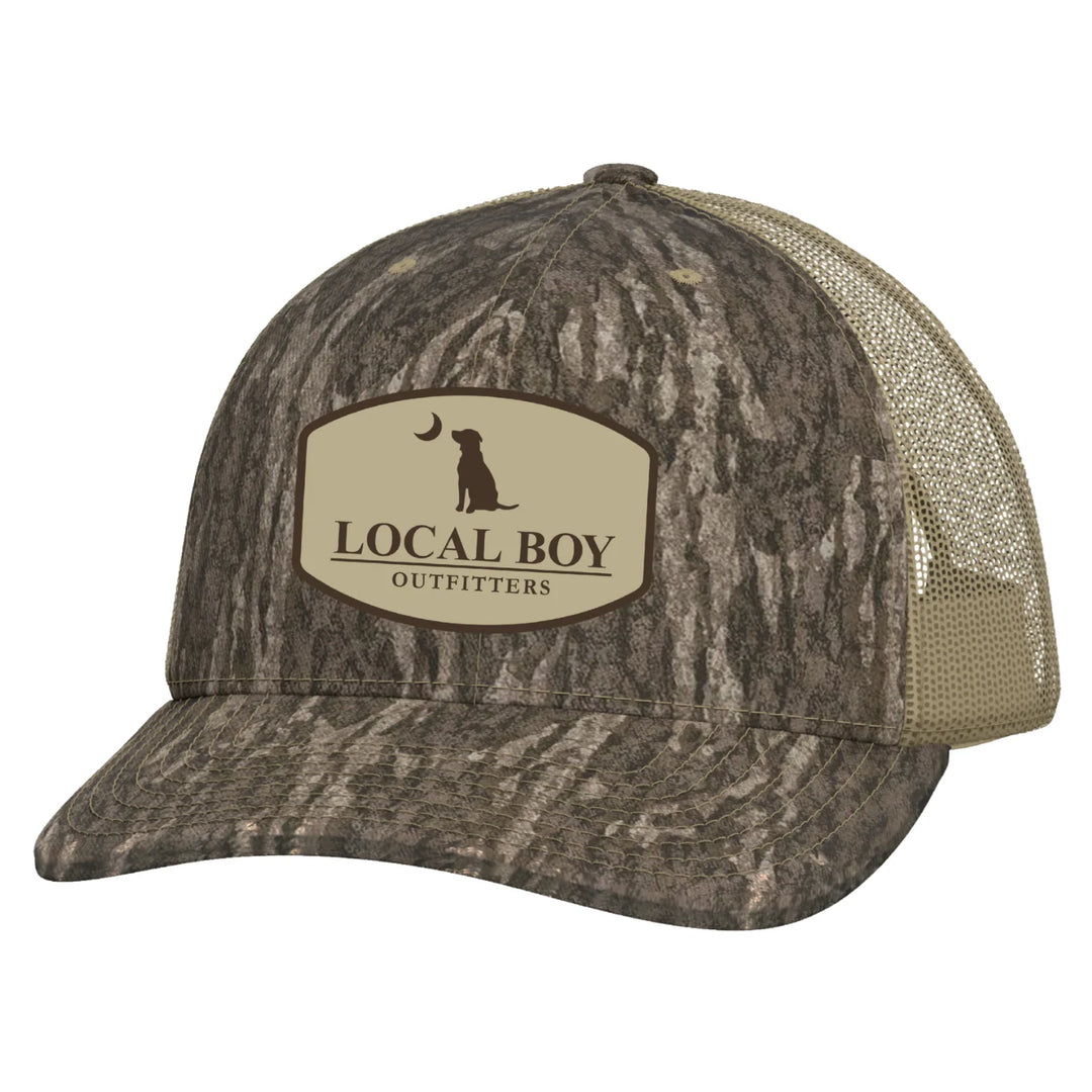 Local Boy Woven Patch High-Crown Rope Hat Mossy Oak Original Bottomland (Bark)