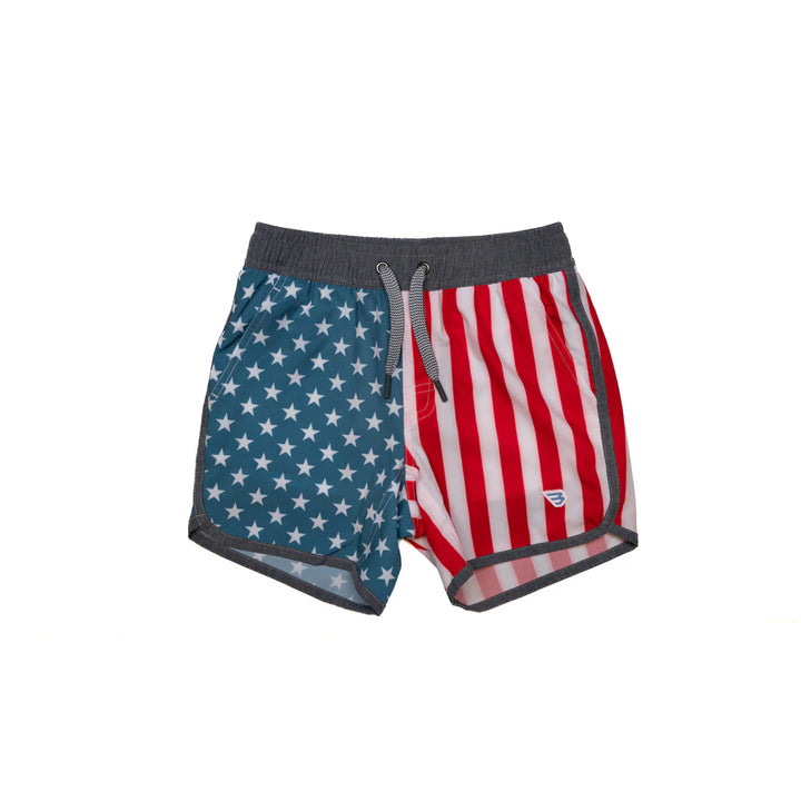Burlebo-Youth Swim Trunk - Throwback USA
