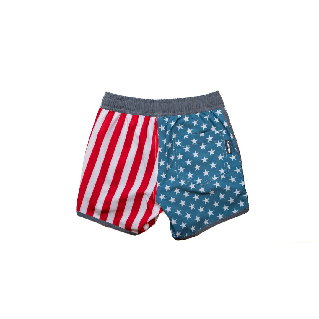 Burlebo-Youth Swim Trunk - Throwback USA