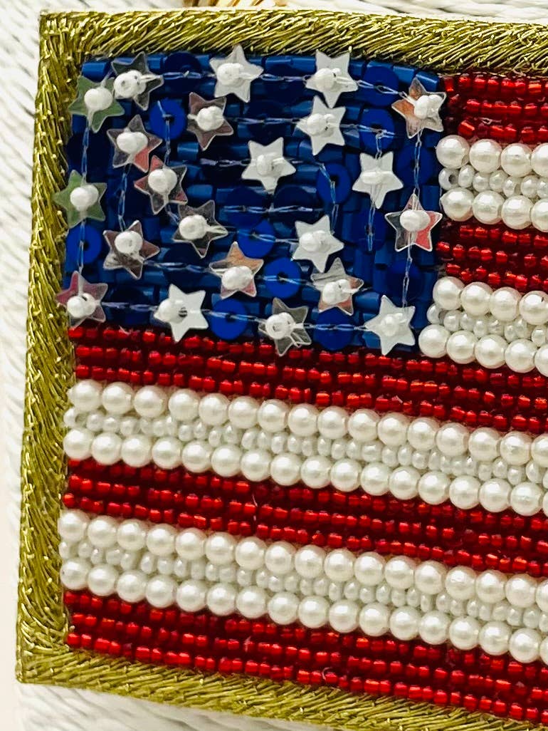 Americana Flag Necklace (red/white/blue)