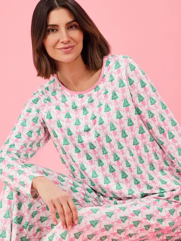 Mary Sqaure Women's Melody Pants Set | Winter Pines Pink (LH)