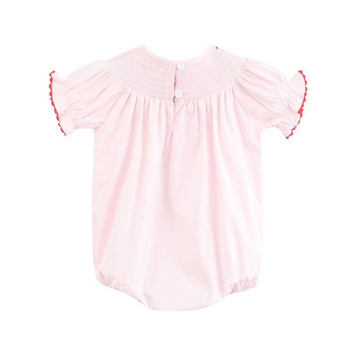Lil Cactus - Pink Christmas Smocked Romper