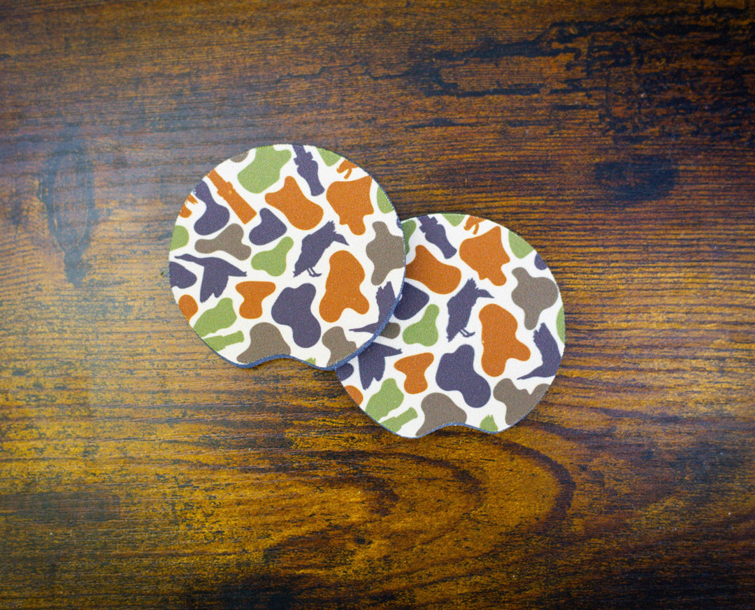 Duck camo - Car Coaster (Bark)