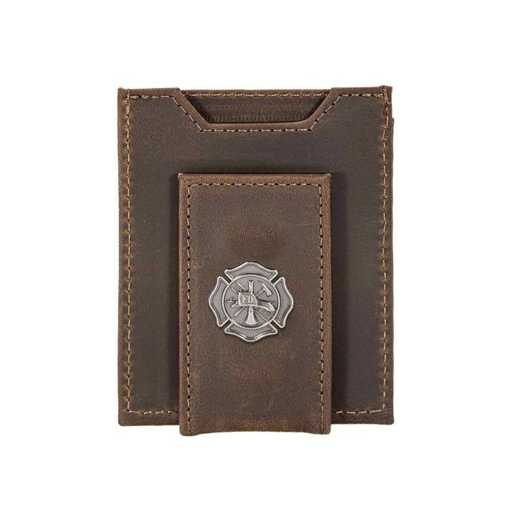 Zep-pro-Maltese Cross Magnetic Leather Slim Wallet