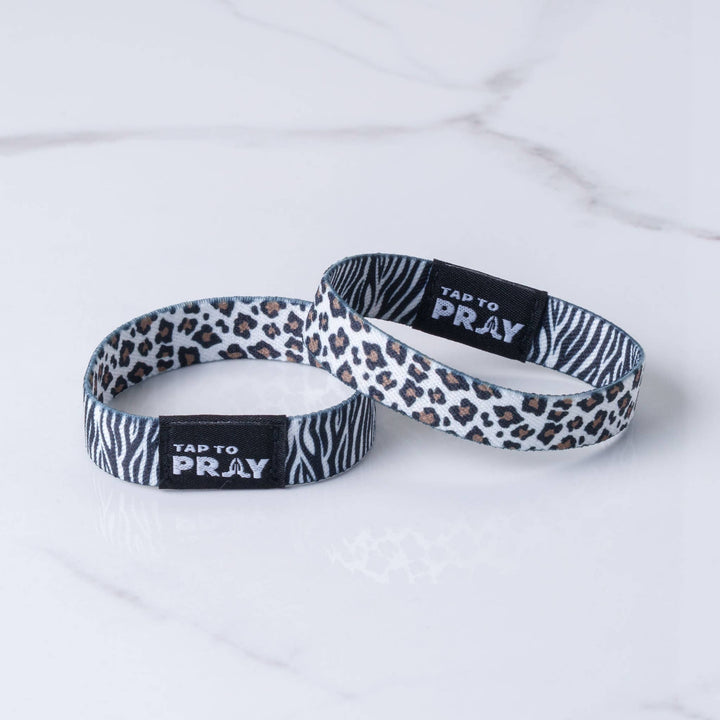 Tap To Pray® Wristband – Safari Zebra