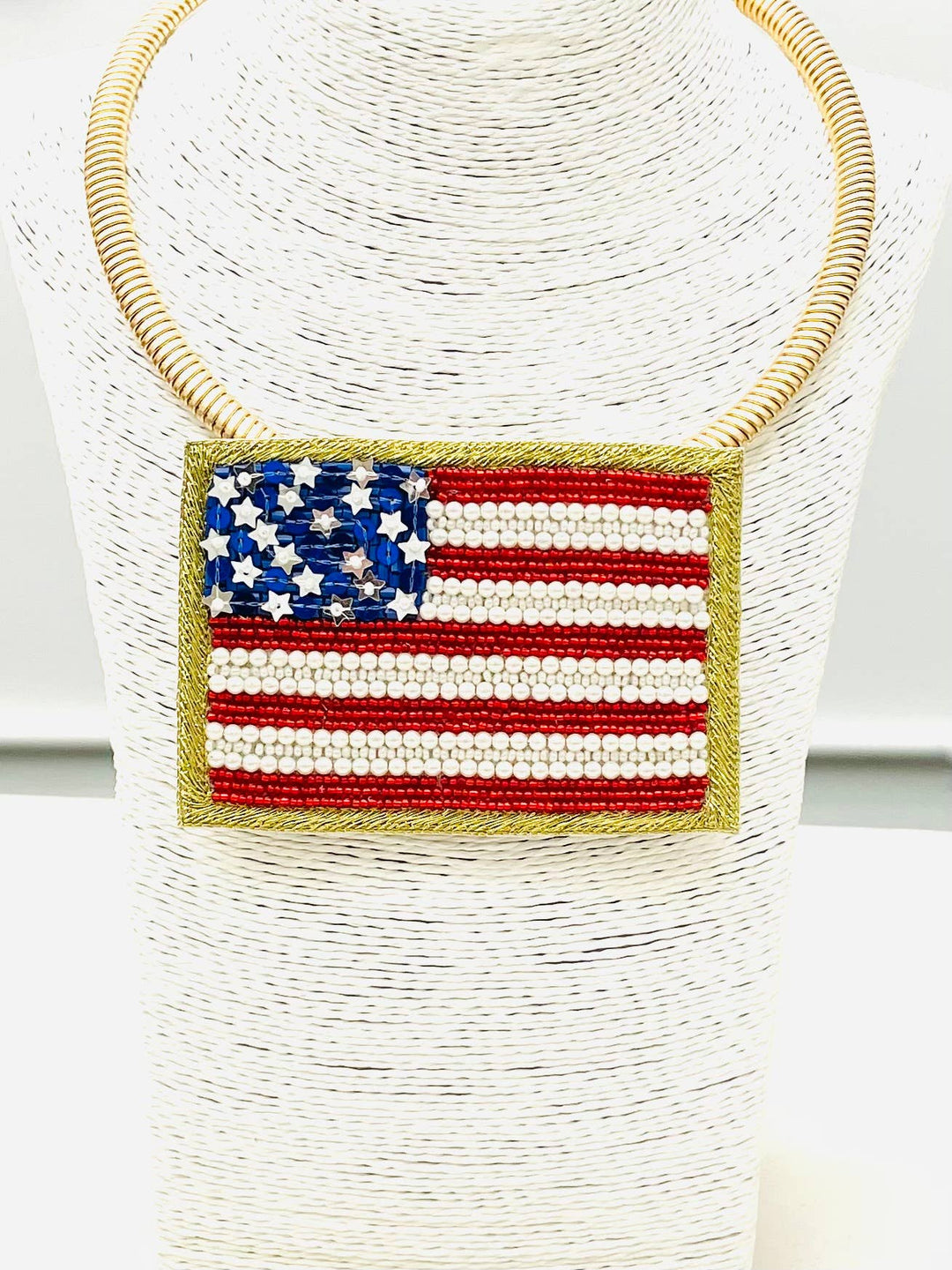 Americana Flag Necklace (red/white/blue)
