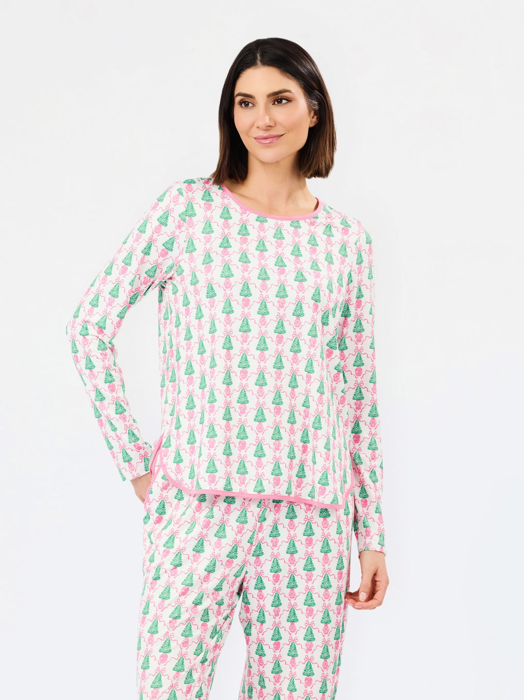 Mary Sqaure Women's Melody Pants Set | Winter Pines Pink (LH)