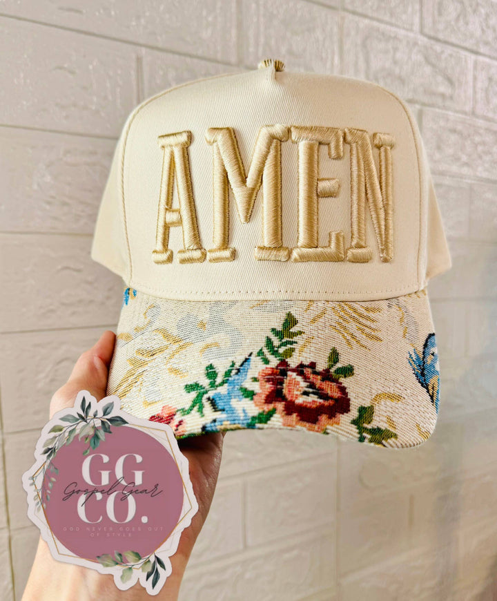Gospel Gear-AMEN Puff Embroidered Hat