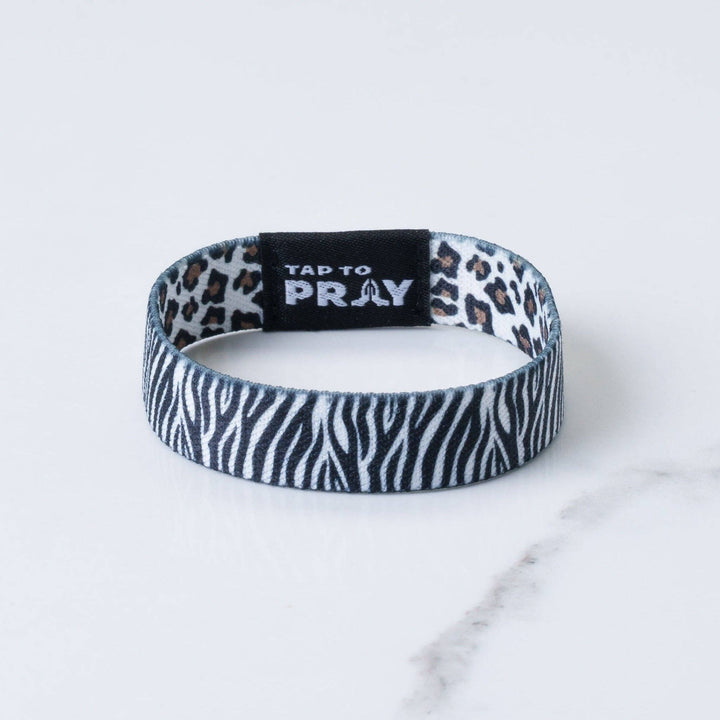 Tap To Pray® Wristband – Safari Zebra