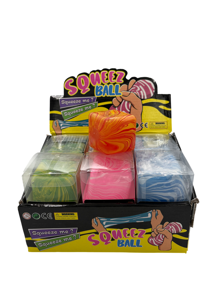 Tie-Dye Squeezy Cube-Single Toy