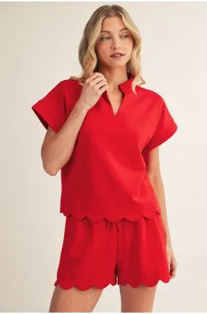 On The Move Soft Short Set- Red (LH)