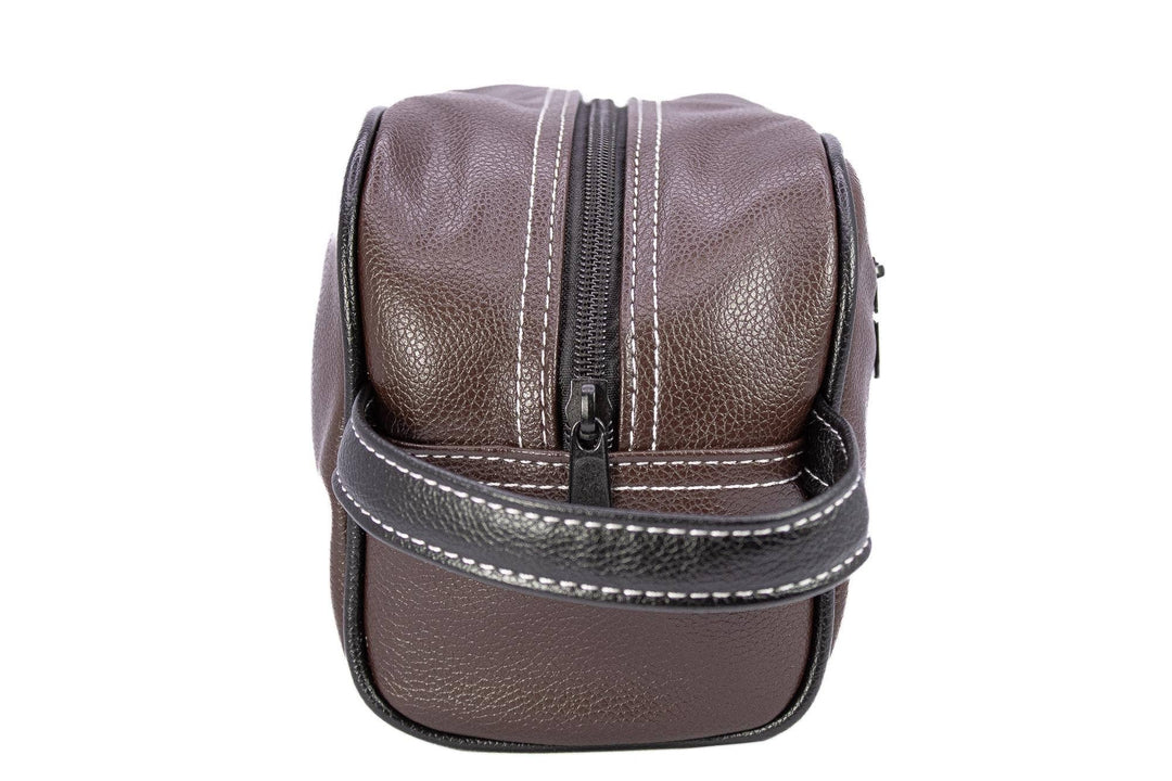 Georgia Bulldogs Men's Toiletry Dopp Bag Brown-BULLDOG