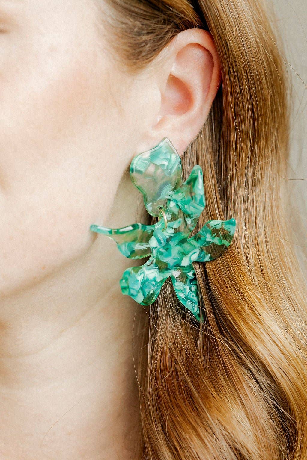 Flora Statement Earrings - Bahama Mama (LH)