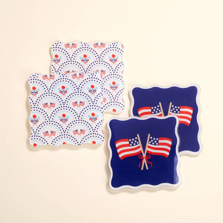 Table Talk Acrylic Coaster Set–All-American Darling