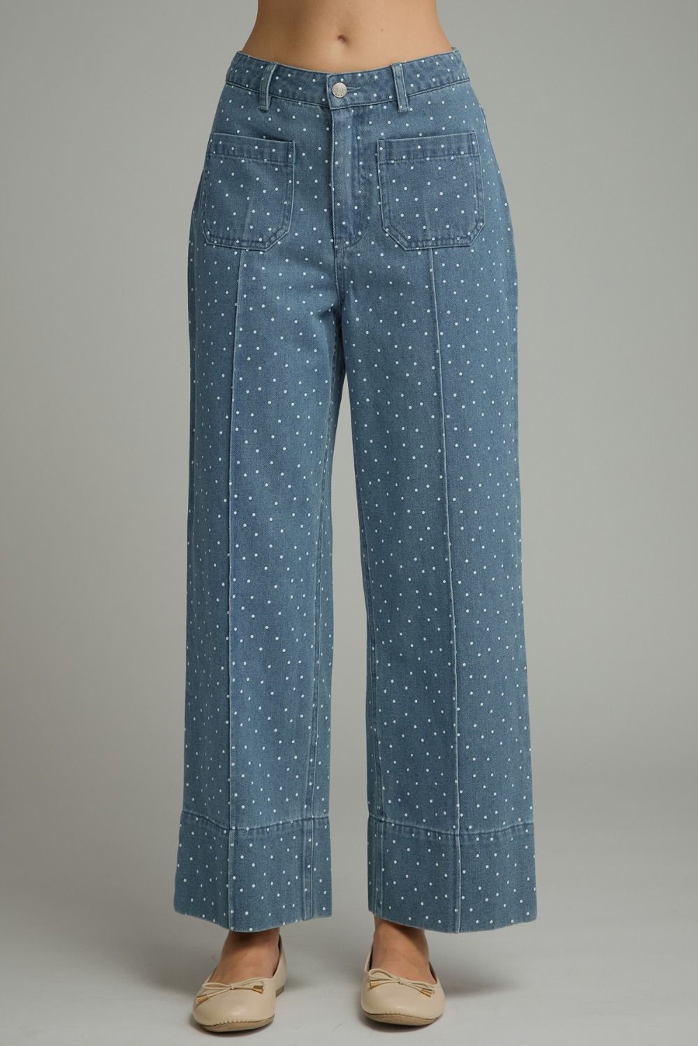 Polka Dot Denim Pants (LH)