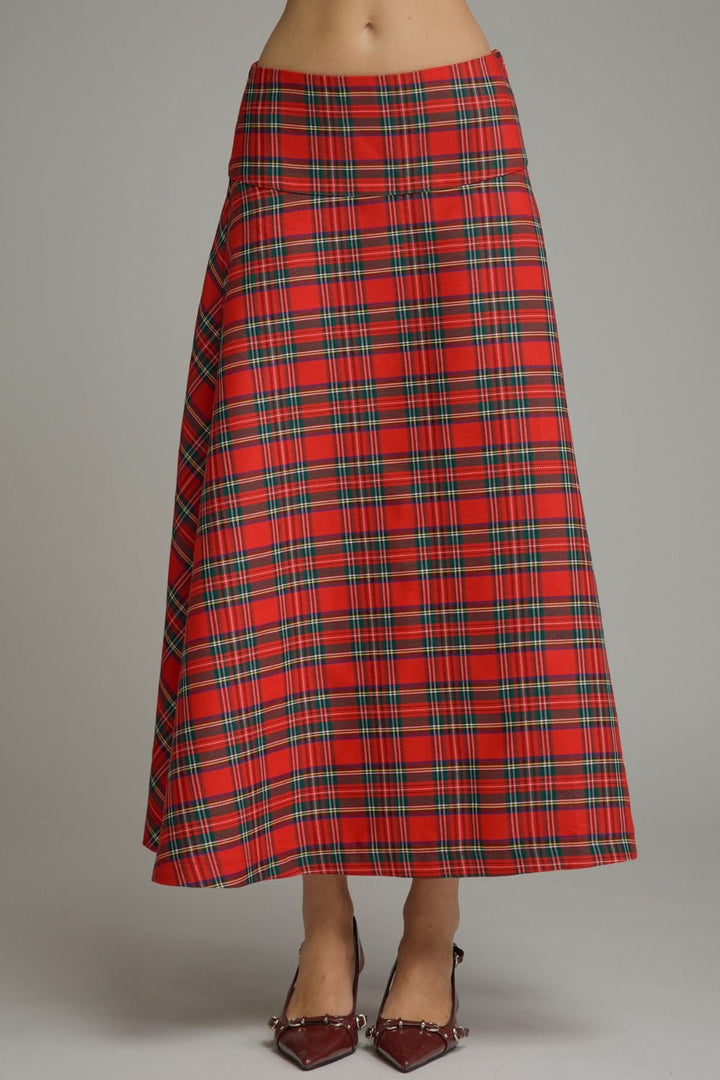 Holly Jolly Plaid Top & Skirt Set (LH)