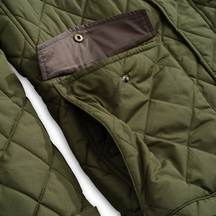 Heybo-Evans Quilted Jacket: Olive