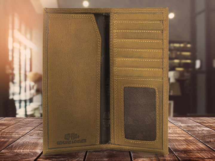 Lab Vintage Tan Leather Secretary Wallet