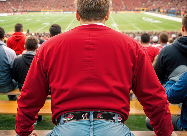 Georgia Bulldogs Men's Collegiate Stadium Collection Woven Ribbon Belt.