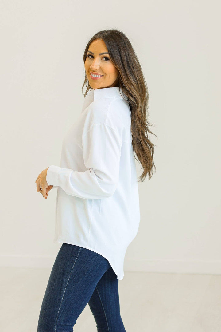 Grace+Emma-Kathryn Classic Button-Up, White