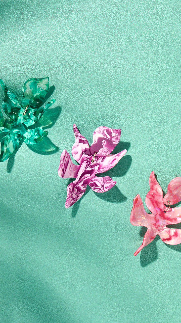 Flora Statement Earrings - Bahama Mama (LH)