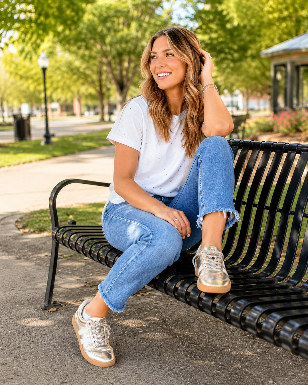 Corkys-Heads Up Gold Metallic Sneaker Sizes 6-10