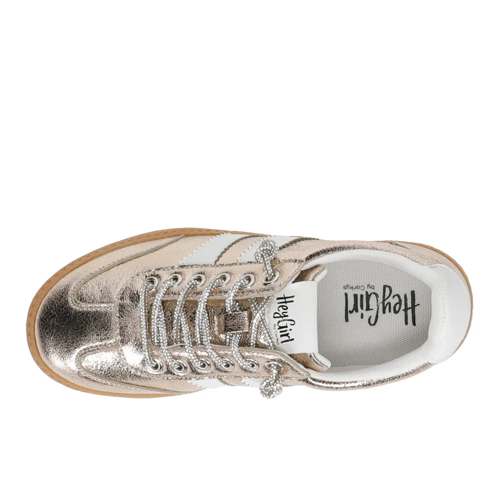 Corkys-Heads Up Gold Metallic Sneaker Sizes 6-10