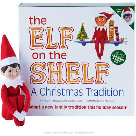 The Elf on the Shelf Poseable Boy Scout Elf with Blue Eyes - Complete Box Set with Storybook (LH)