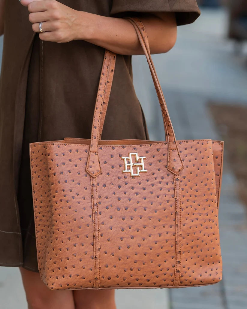 Caroline Hill Heath Tote Bag Saddle (LH)