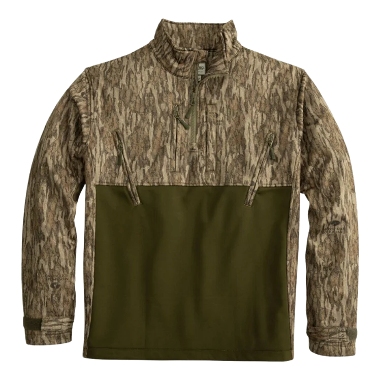 Heybo-Landing Zone 1/4 Zip: Mossy Oak Bottomland