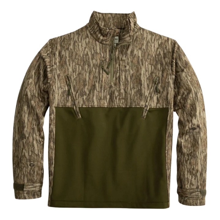 Heybo-Landing Zone 1/4 Zip: Mossy Oak Bottomland